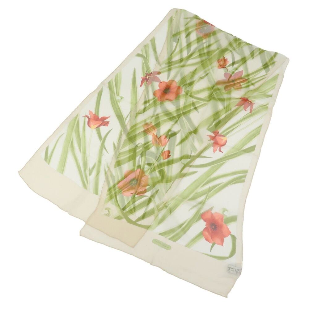 Ferragamo Floral Print Silk Scarf Multicolor